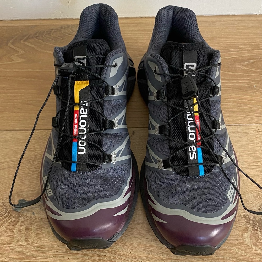 Salomon XT-6 Ebony Evening Blue Trail Sneakers - Picture 3 of 9